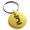 Gold, variant on Stainless Steel Letter J Initial Empire Monogram Engraved Small Medallion Circle Charm Keychain Keyring