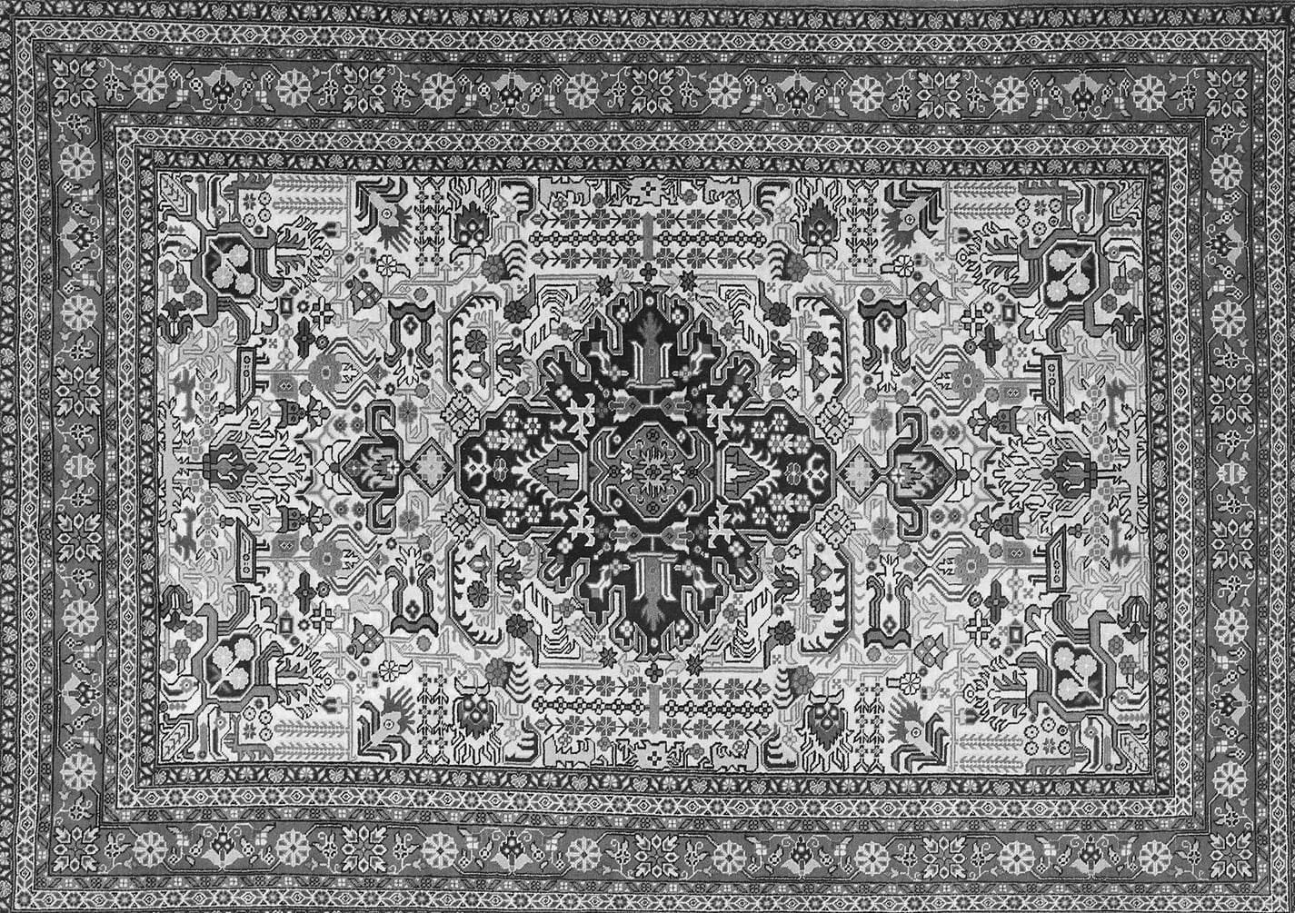 Ahgly Company Indoor Rectangle Persian Gray Traditional Area Rugs, 8' x