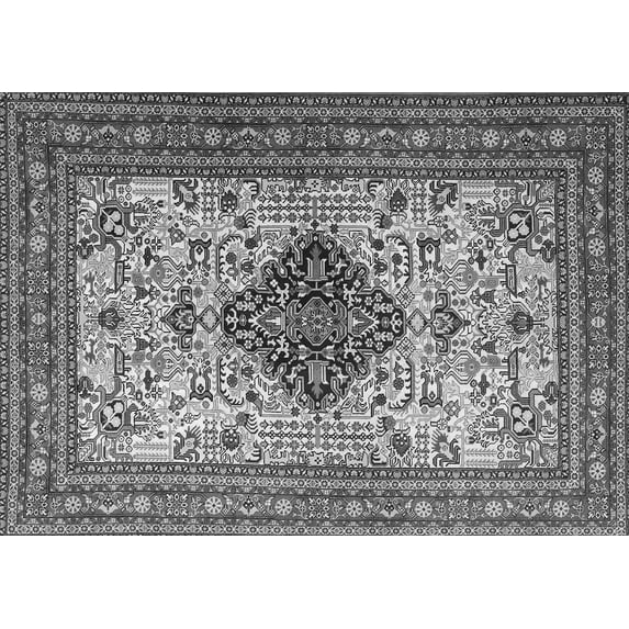 Ahgly Company Indoor Rectangle Persian Gray Traditional Area Rugs, 6' x 9'