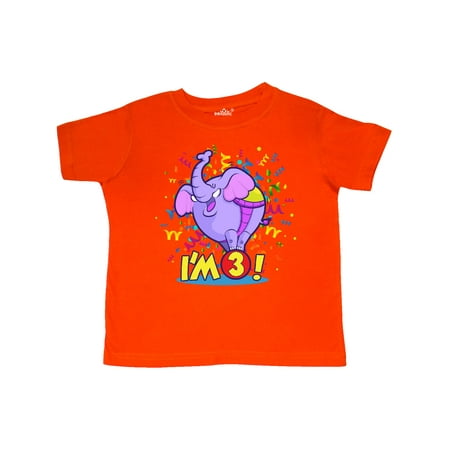 

Inktastic I m 3 Circus Elephant Gift Toddler Boy or Toddler Girl T-Shirt