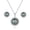 Black, variant on White Pearl Jewelry Set for Women, 10-11mm Freshwater Cultured Pearl Necklace and Earrings, Sunflower Design 925 Sterling Silver Gift