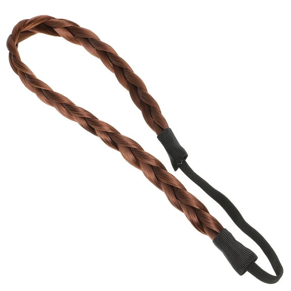 Raindrops Hair Styling Headband with Braided Design for Women Light Brown 1Set