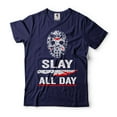 thumbnail image 4 of Slay All Day Shirt Halloween Movie Inspired Shirt Horror Movie Character Tee Shirt (3X-Large Grey), 4 of 6