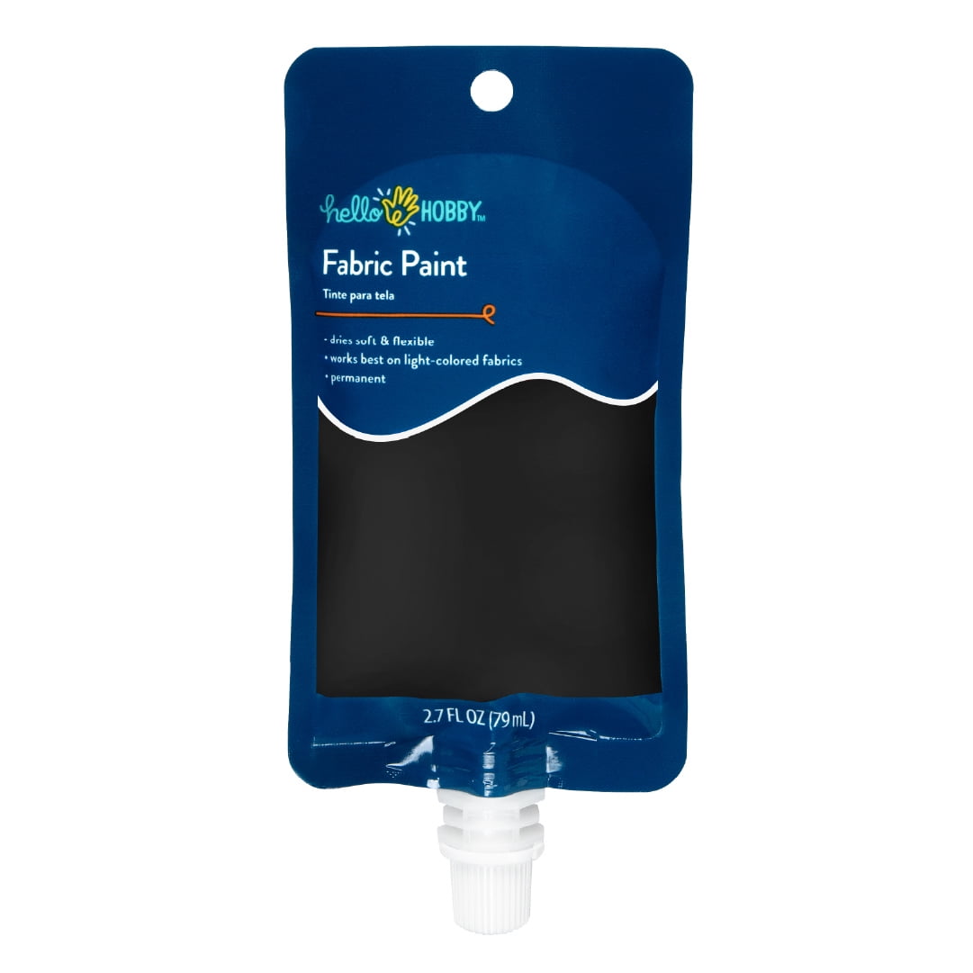 Hello Hobby Brush-On Fabric Paint, Black, 2.7 Fl. Oz. - Walmart.com