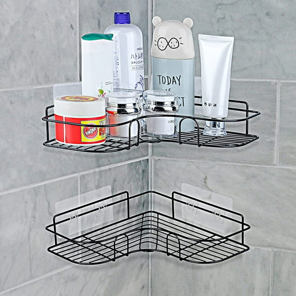 3-Tier Strong Plastic No Drilling Wall Shower Shelves Floating Shelf -  China Plastic Holder and Plastic Storage Organizer price