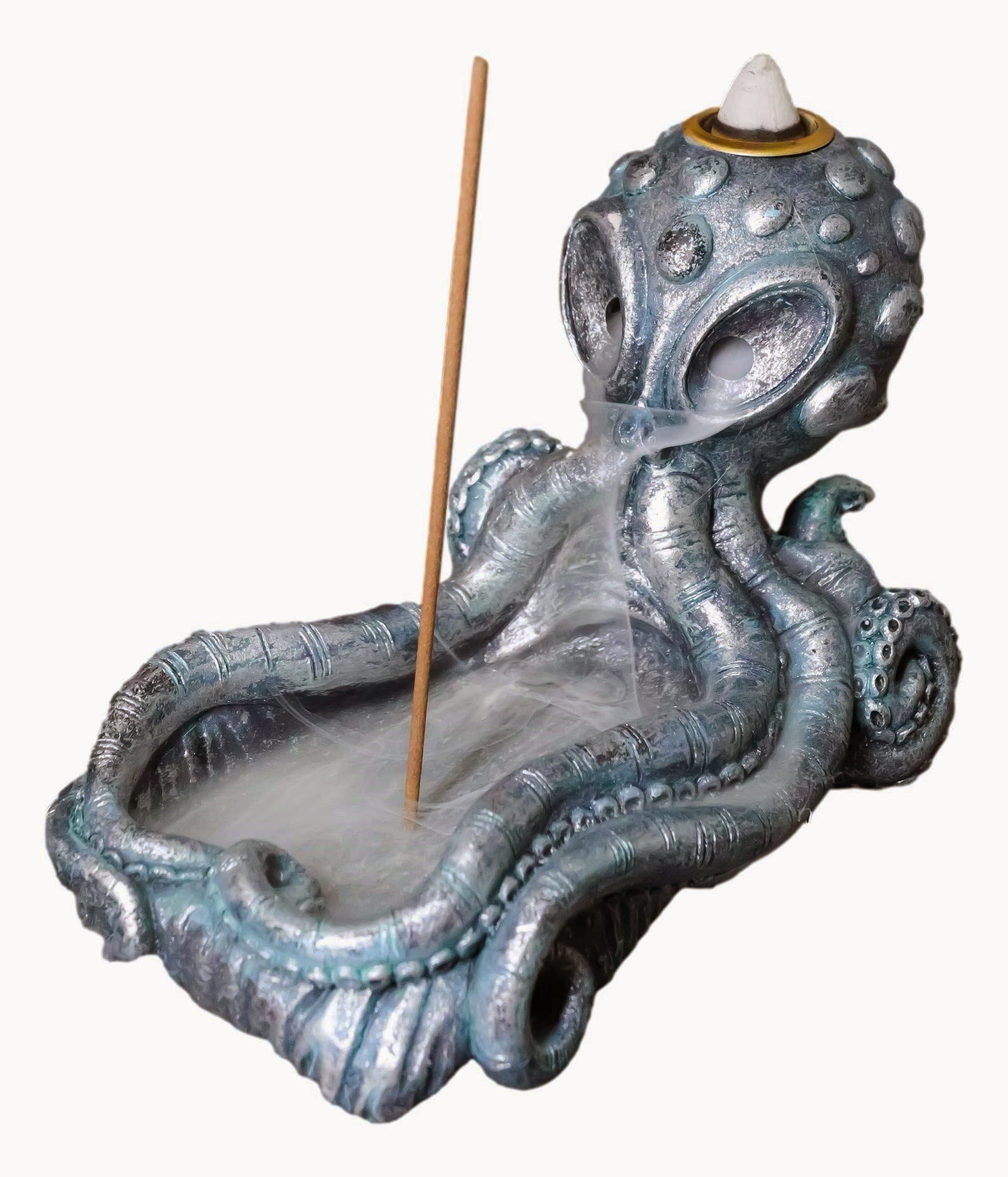 Nautical Cthulhu Octopus Sea Monster Backflow Incense Cone And Stick Holder