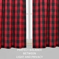 thumbnail image 3 of GymChoice Cafe Curtains,Buffalo Plaid Gingham Check Short Tier Curtains for Kitchen Bathroom Window Curtain for Bathroom or Kitchen Curtains, 3 of 8