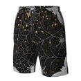 thumbnail image 4 of Logiee Spiderweb Bats And A Spider Print Mens Swim Trunks Quick Dry Board Shorts,Breathable Hawaii Beach Shorts Swimwear Bathing Suits-Medium, 4 of 6
