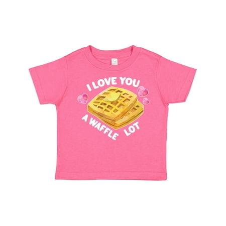 

Inktastic Valentine s Day I Love You a Waffle Lot with Hearts Gift Toddler Boy or Toddler Girl T-Shirt