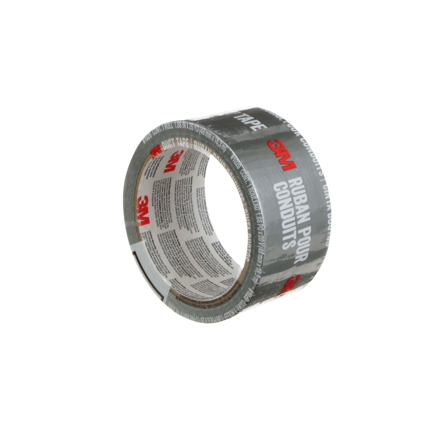 3M™ Basic Duct Tape 1020, 1.88 in x 20 yd, 48 mm x 18.3 m