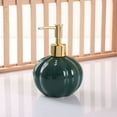 thumbnail image 3 of Hotyverty Halloween Pumpkin Soap Dispenser, Green Bathroom Fall Decor, 15oz Refillable Liquid Pump Bottles for Hand Soap, Dish Soap, Lotion, Conditioner, Ceramic Liquid Soap Holder for Kitchen, 3 of 7