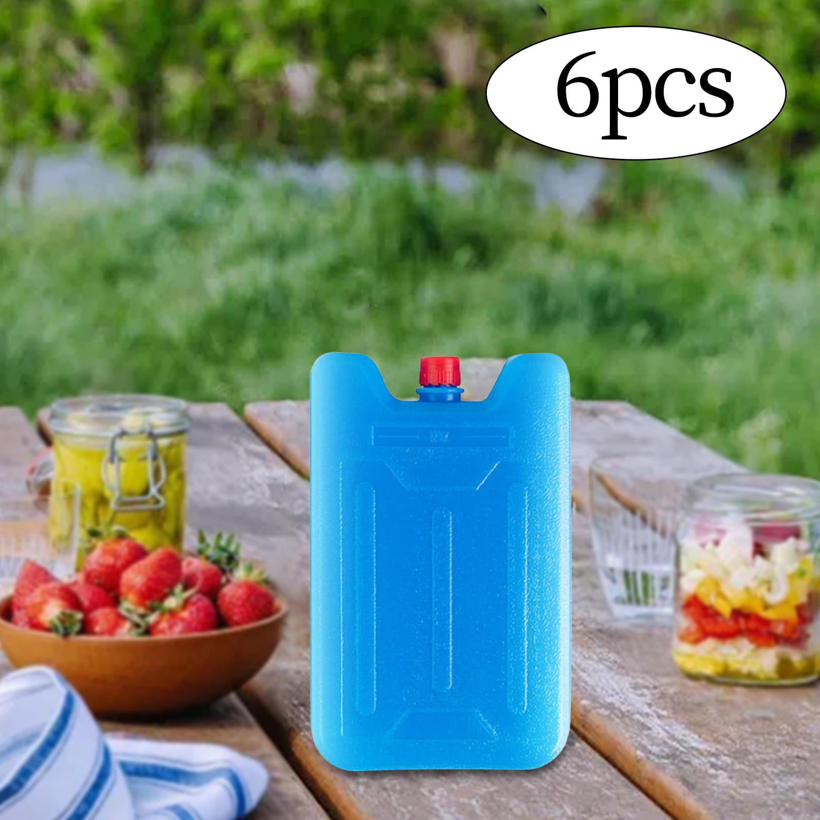 6 Pieces Freezer Packs, Ice Blocks Cooling Elements that Simply Stays for Longer Travel Blocks Ice Packs for Travel 18cmx12cmx3.5cm