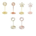 thumbnail image 4 of serony 10 Pieces Table Number Stand Round Shape Displaying Convenient Memo Holder Centerpieces Wedding Decoration Tabletop Decor Peacock round gold, 4 of 6