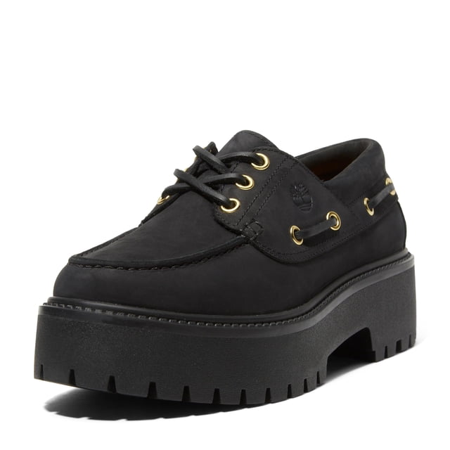 Zapatos Náuticos Plataforma Stone Street para Mujer Timberland Negro Talla 7