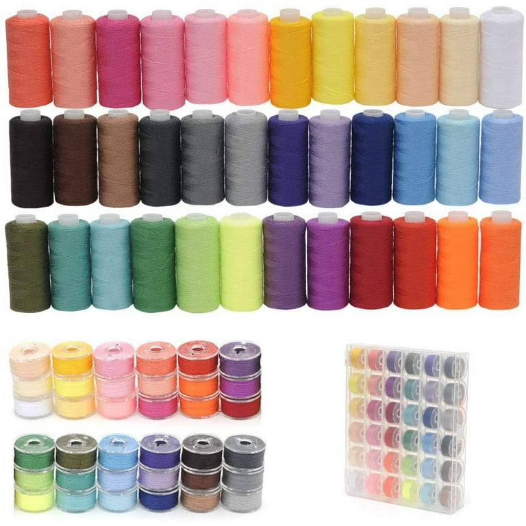 10 Roll Small coiled thread multi-color 203 household handmade denim thick  thread needlework diy sewing matching polyester