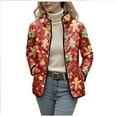 thumbnail image 4 of larppty Jackets for Women Fashion 2025 Christmas Coat for Women Casual Quilted Lightweight Outerwear Coats (Red, 4XL), 4 of 8