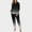 Black, variant on NTACZA Pj Set for Women Comfy Fleece Shirt Jogger Loungwear Long Sleeve Ombre Sleep Womens Loungewear L