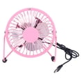 thumbnail image 4 of Mini ventilador USB portátil, hoja de aluminio silenciosa, escritorio de oficina en casa, escritorio, ventiladores de artesanía de hierro, color rosa, 4 of 12