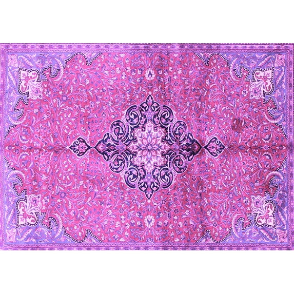 Ahgly Company Indoor Rectangle Persian Purple Traditional Area Rugs, 2' x 4'