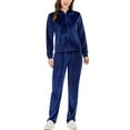 thumbnail image 4 of SHCKE Womens Velour Tracksuit Sets 2 Pieces Hoodies Sweatshirt & Pants Long Sleeve Sport Outfits Jogger Velour Sweatsuits Sets Hooded Sweatshirt and Sweat Pants Outfits, 4 of 8