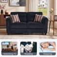 thumbnail image 3 of Bonzy Home Modern Loveseat Modular Sectional Sofa Couches for Living Room Entertaining Guests or Relaxing Alone for Small Spaces Apartment Charcoal, 3 of 8