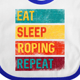thumbnail image 4 of Inktastic Calf Roping Rodeo Eat Sleep Roping Repeat Boys or Girls Baby Bib, 4 of 4
