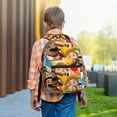 thumbnail image 7 of Lsque Sml Jeffy Pattern Comfortable Student Backpack - Ergonomic Design, Durable, Water-Resistant, Multi-Compartment,Travel, and Outdoor Activities, 7 of 7