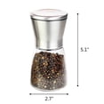 thumbnail image 4 of Yuarrent Molino de sal y pimienta Manual de vidrio inoxidable, 2 uds., agitador blanco, molinillo de especias, proveedor de cocina Cocina y Comedor Yuarrent JJ15091-00B, 4 of 6