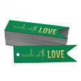 thumbnail image 1 of Inkdotpot Real Gold Foil Made With Love Text Tags Favor Hang Paper Tags 100 Pieces, 1 of 6