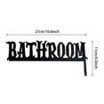 thumbnail image 2 of Clearance! Halloween Bathroom Door Topper Bathroom Over The Door Sign Toilet Restroom Door Corner Home Decor Creepy Door Topper Sign Housewarming 10.4*4.5*0.4 in Black, 2 of 7