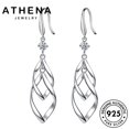 thumbnail image 4 of ATHENA Joyería Mujeres Pendientes Original Perla Diamante Plata Gancho 925 Moissanite M006, 4 of 4