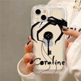 thumbnail image 4 of Funda Airbag a prueba de golpes, funda transparente de Anime para C-Coraline IPhone 16 15 14 13 12 11 Pro Max 14 15 7 8 Plus X XR XS Max SE2020, 4 of 5