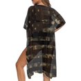 thumbnail image 5 of HELLHERO High Quality Fabrics Women's Short Sleeved Beach Swimsuit Cover Up for Holiday Casual Lightweight Camo, 5 of 6