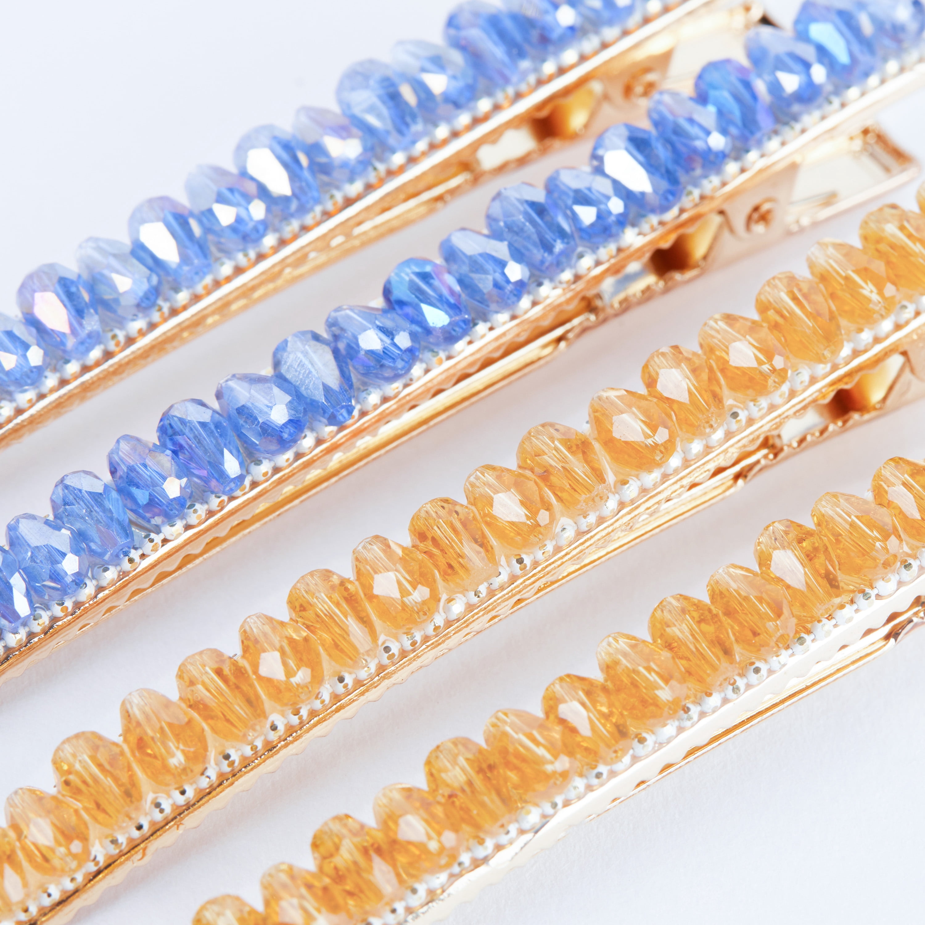 Hairitage Beaded Hair Clips – Gold, 2PC