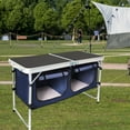thumbnail image 4 of Camping Table Portable Height Adjustable Foldable Desk Folding Camping End Table, 4 of 8