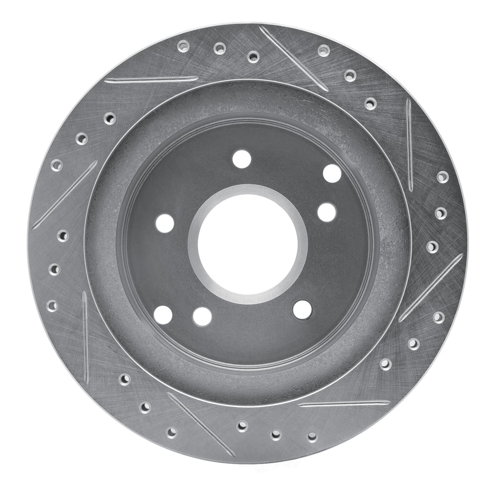 Dynamic Friction Company 631-47016L DFC Brake Rotor - Drilled And Slotted - Silver