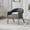 Gray, variant on Mid Century Modern Accent Chair with Open Back Design and Weathered Rubberwood Legs for Living Room Dining Room Bedroom Lounge
