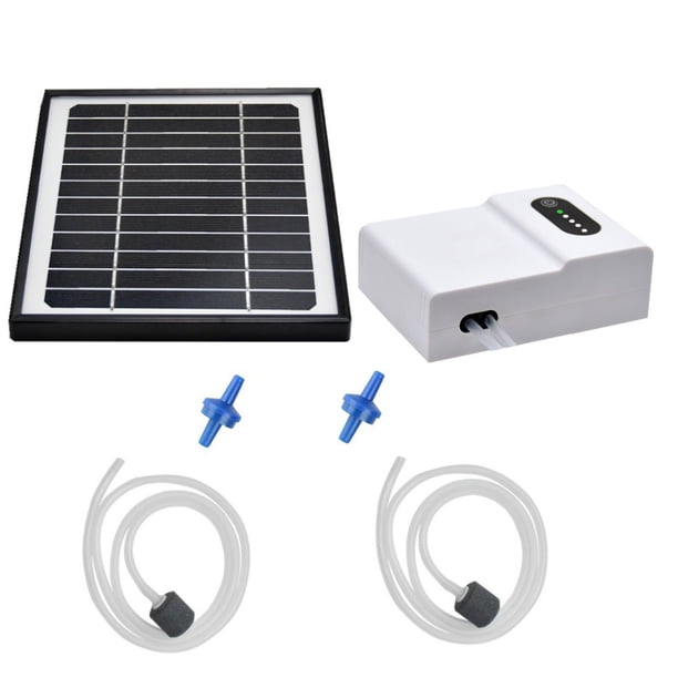 El tanque de peces de la bomba de aire de la bomba de oxígeno con energía solar de 6V 5W garantiza una distribución uniforme del aire