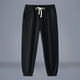 thumbnail image 2 of Amzcrzy Pantalones Chándal Hombre Color Liso Ligeros Suaves Transpirables Elásticos Cintura Lino Cómodos Para Playa Tallas S-2XL Negro, 2 of 5