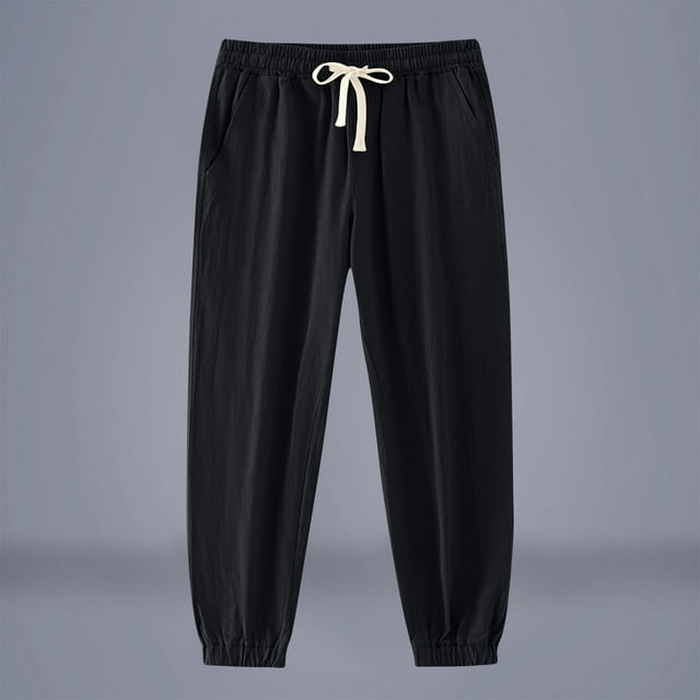BLCHUNen Joggers for Men Causal Drawstring Elastic Waist Breathable Workout Running Sports Gym Trousers with Pockets