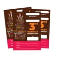 thumbnail image 2 of Darling Souvenir Brown Birthday Invitation Card 28 Pcs Fill or Write In Blank Invites Printable Party Supplies 5 x 7 Inches, 2 of 5