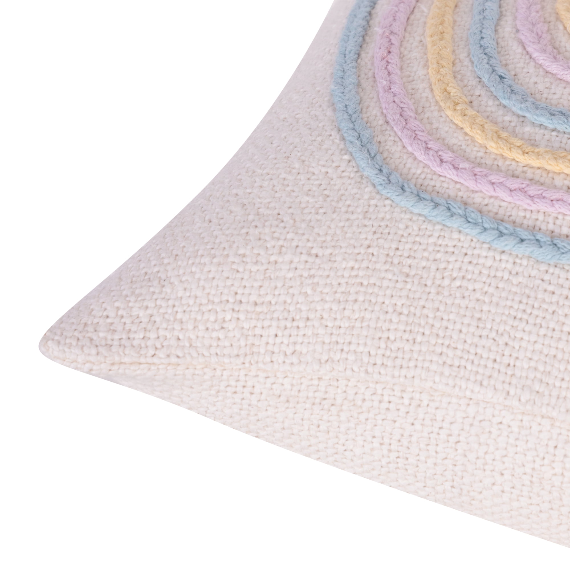 Harlow Hill Hope 20" x 20" Off-White/Multi Abstract Cotton Adult Decorative Throw Pillow Cover