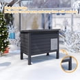 thumbnail image 4 of Joxxoaa Outdoor resin weatherproof cat house,with mat ventilated and insulated for Cats,Kittens,Puppies,washable,easy to assemble,scratch and bite-resistant,non-stick to hair (black), 4 of 6