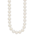 thumbnail image 2 of 14K Solid Yellow Gold 10mm White Near Round Freshwater Cultured Pearl Necklace Chain, 2 of 3