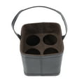 thumbnail image 5 of DecMode 9" x 17" Dark Blue Leather 4 Bottle Wine Holder with Carrying Handle, 1-Piece, 5 of 8