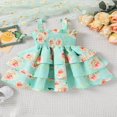 thumbnail image 2 of Bébé Filles Princesse Robe Florale Imprimé Sling Robe Sans Manches, 2 of 7