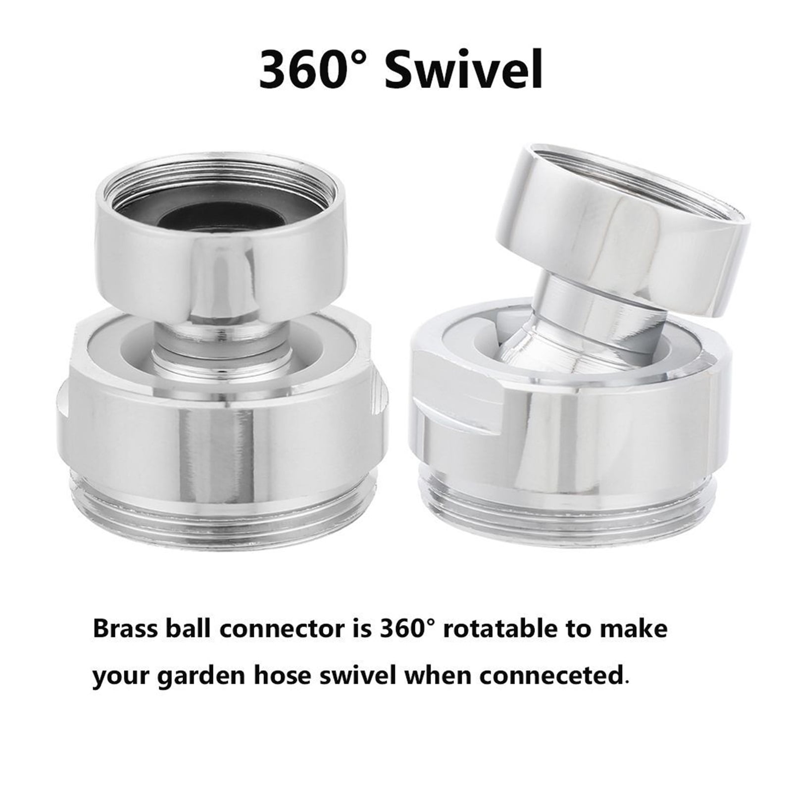 1Pcs Faucet Aerator 360 Degree Adjustable Brass Faucet Connector Swivel Aerator Adapter Shower Faucet Aerator Adapter Kitchen Faucet Fittings ,Water Saving