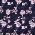 thumbnail image 2 of Zelouf Sweet Maple Floral Poly Twill  , Sewing, DIY, Crafts Fabric by the Yard, Black/mauve, 3 Yard, 2 of 2