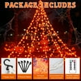 thumbnail image 7 of Scidweet Halloween Decorations Outdoor, 500 LED Halloween Spider Web Lights for Garden Yard Porch Home Decor, Orange, 7 of 7