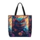 thumbnail image 1 of Easygdp Colorful Feather Owl Bolsa Tote para Mujer, Bolso de Hombro para Trabajo, Playa, Viajes, Compras y Supermercado, 1 of 7